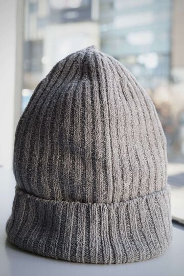 244AC16 Hand Spun Cotton / Knit Cap,CHARCOAL, small image number 7