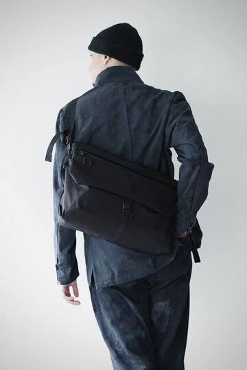 241AC07 High Density Milicloth / Messenger Bag <M> (BLACK),, small image number 10