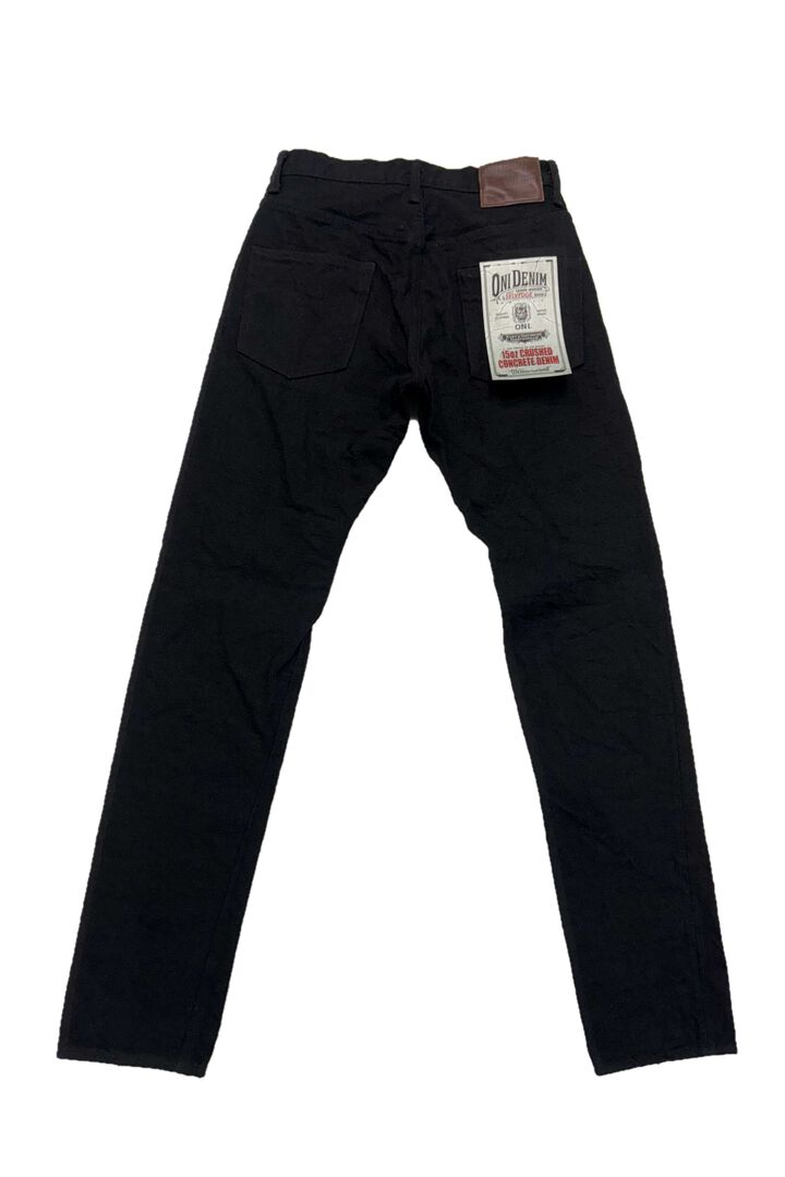 ONI902CCD-BKBK 15oz Crushed Concrete Denim Black x Black Kabuki Selvedge  Highrise Relax Tapered,, medium image number 6