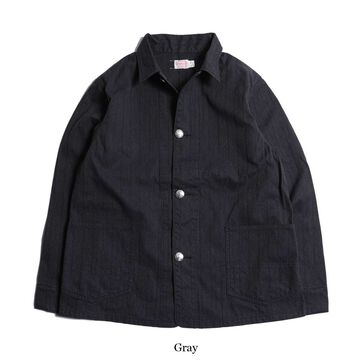 TR24SS-506 Detroit Stripe Chore Jacket,GRAY, small image number 0