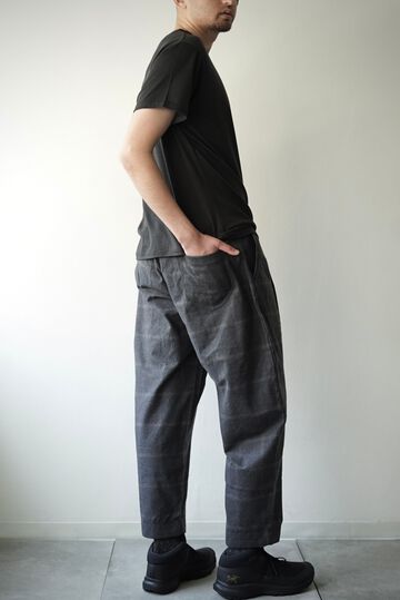 【CAPERTICA】CAP707PT08 Dark Melange Flannel Check / Peg Top Easy Pants (CHARCOAL),CHARCOAL, small image number 1