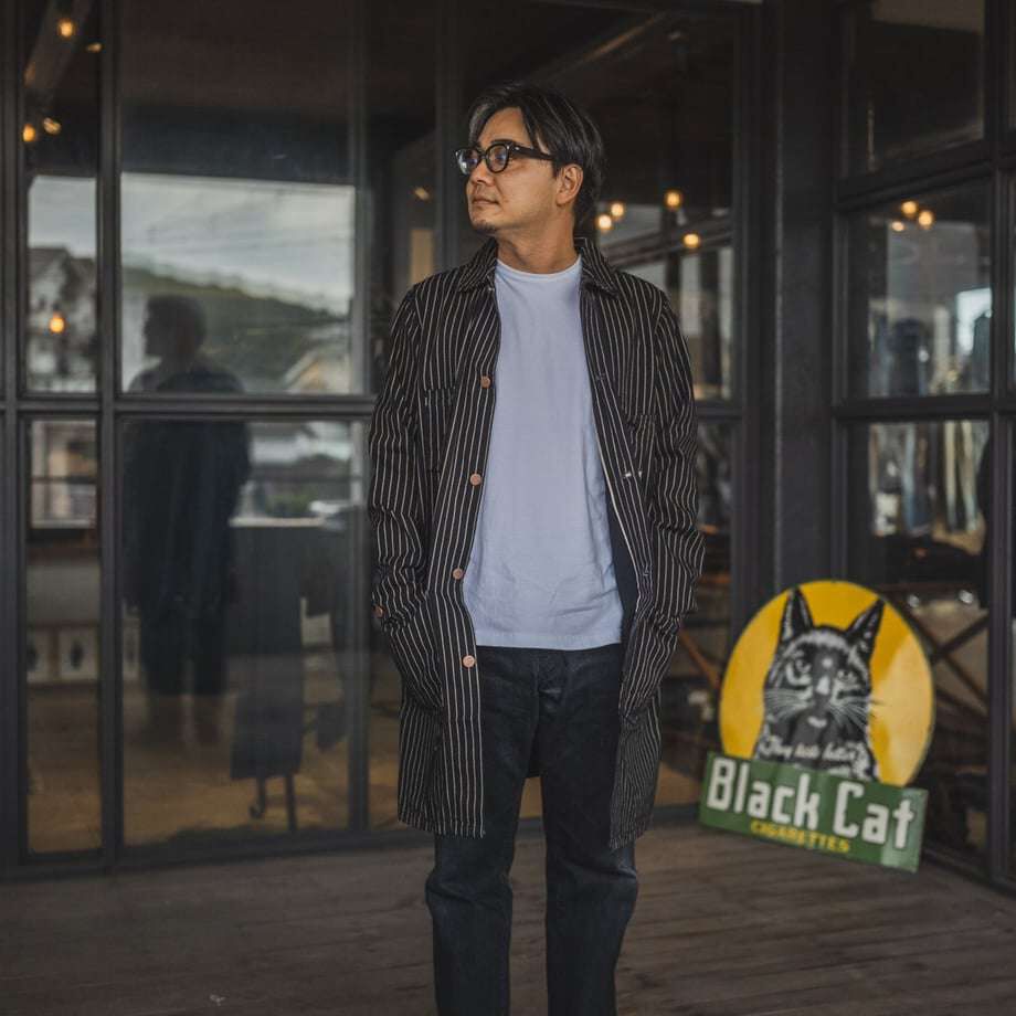 TCB 10oz Shop Coat Tabby's Coat Black Wabash