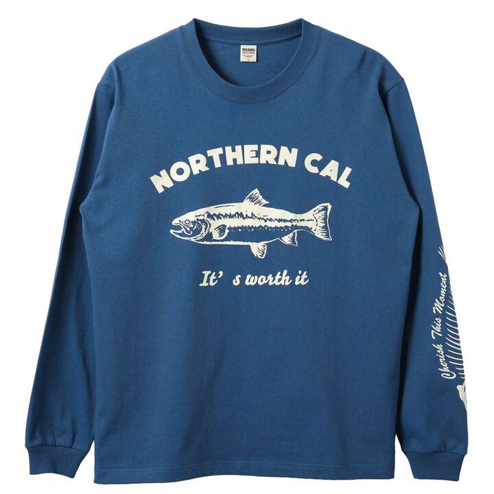 BR-26125 16/- Slaps L/S Print T-Shirt 【NORTHERN CAL】,GREY, medium image number 2