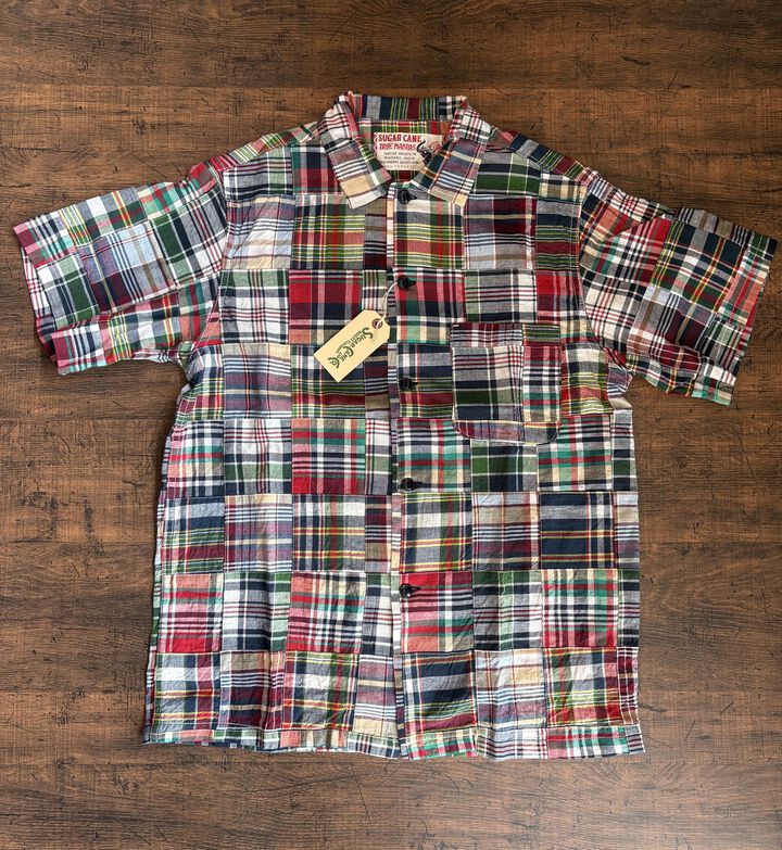 Lot No. SC39739 / MADRAS CHECK PATCHWORK OPEN SHIRT,, medium