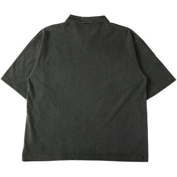 BR-25209【BIG COZUN】COZUN Skipper Neck Half Sleeves Polo T-Shirt【Button Works】,OLIVE, small image number 9
