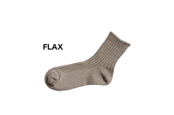 NK0202 LINEN RIBBED SOCKS FLAX,FLAX, medium image number 1