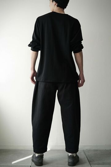 233PT20 Ancient Dyed Sashiko / W-Tuck Pants,LOGWOOD BLACK, small image number 3