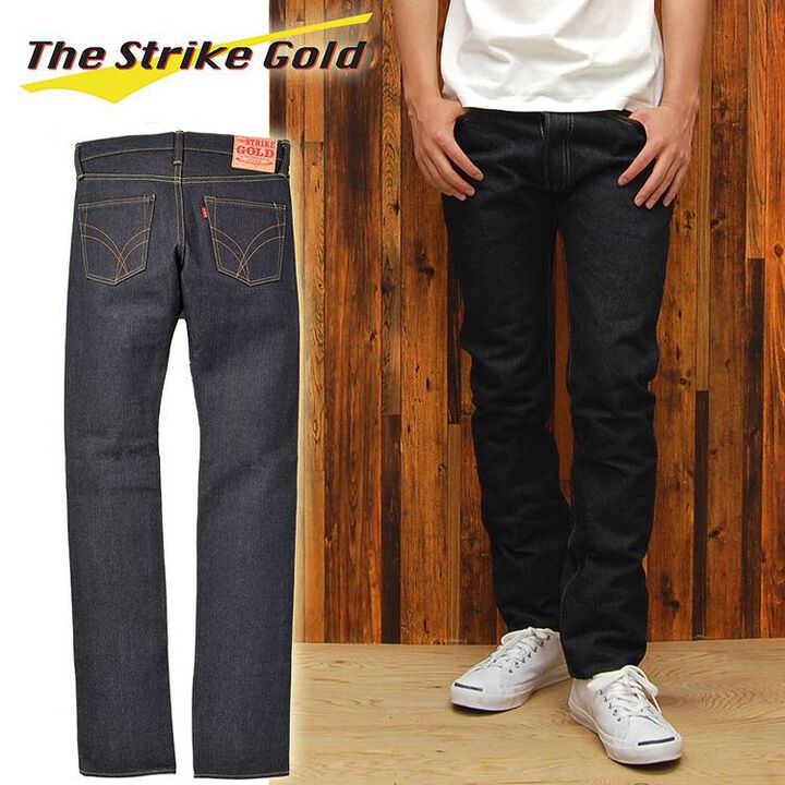 THE STRIKE GOLD SG3109 17oz super tight Straight Jeans ( Non Wash
 One Washed),, medium image number 0