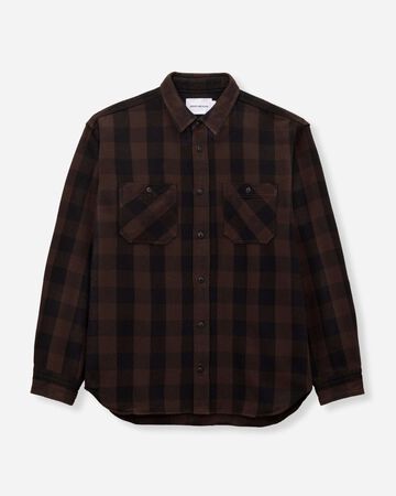 MMLS6002 BLOCK CHECK L/S SHIRT,NAVY, small image number 8