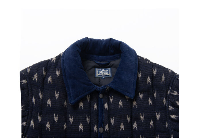 4597 Arrow Kasuri Indigo Sashiko Jacket,INDIGO, medium image number 3