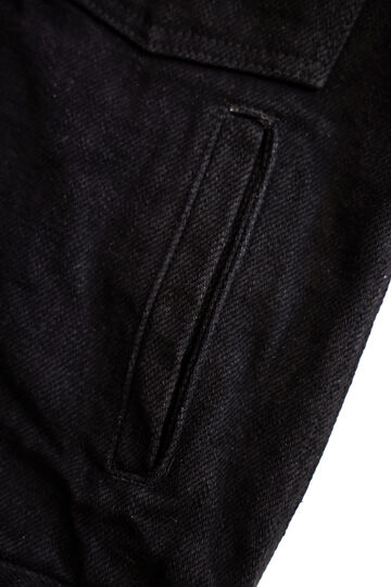 ONI-02516PZR-BK 20oz Secret Black Denim Type II Jacket with handwarmers,, small image number 7