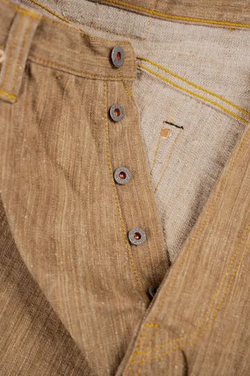 GZ-NPST-KAKI 13oz Natural Dyed Nep Straight Jeans Kakishibu,, small image number 2