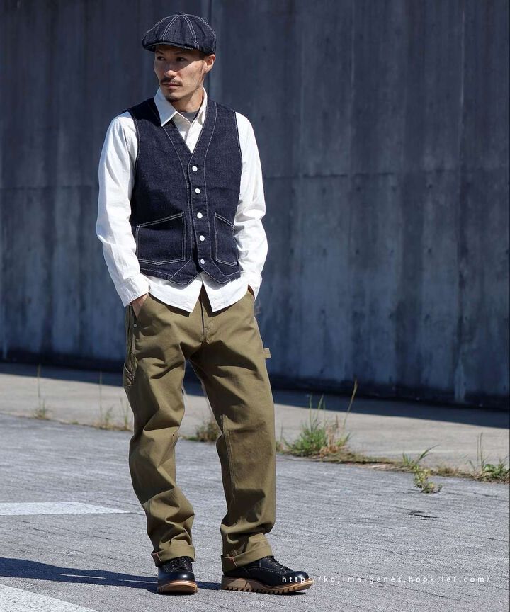 RNB-568N Basic Work Vest (INDIGO,HICKORY),HICKORY, medium image number 6
