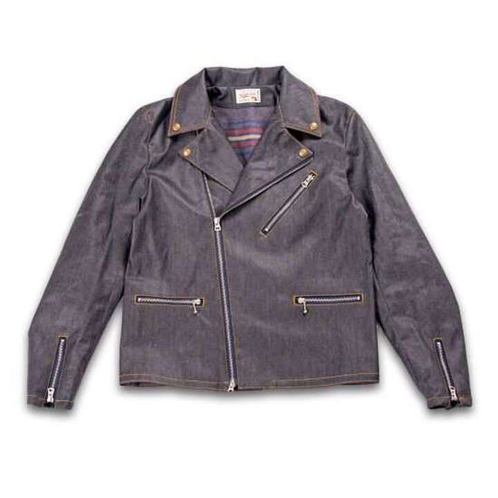 GZ-DWR-0608 Double Riders Jean Jacket -Coated denim,, medium
