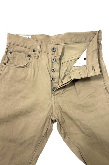 ONI266SVC-KHB Selvedge Chino Khaki Beige Relax Straight,, small image number 2
