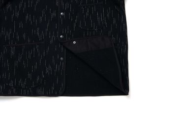 4616 Kasuri Dyed Beach Cloth Jacket,BLACK, small image number 4