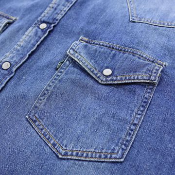 F3506 DENIM WESTERN SHIRT (USED WASH),, small image number 3