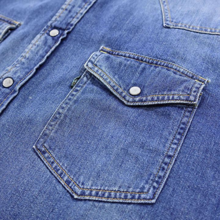 F3506 DENIM WESTERN SHIRT (USED WASH),, medium image number 3