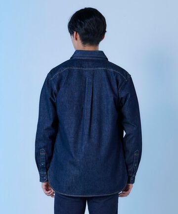 JBLS10013A 13oz Natural Indigo Denim Shirt-L,, small image number 2