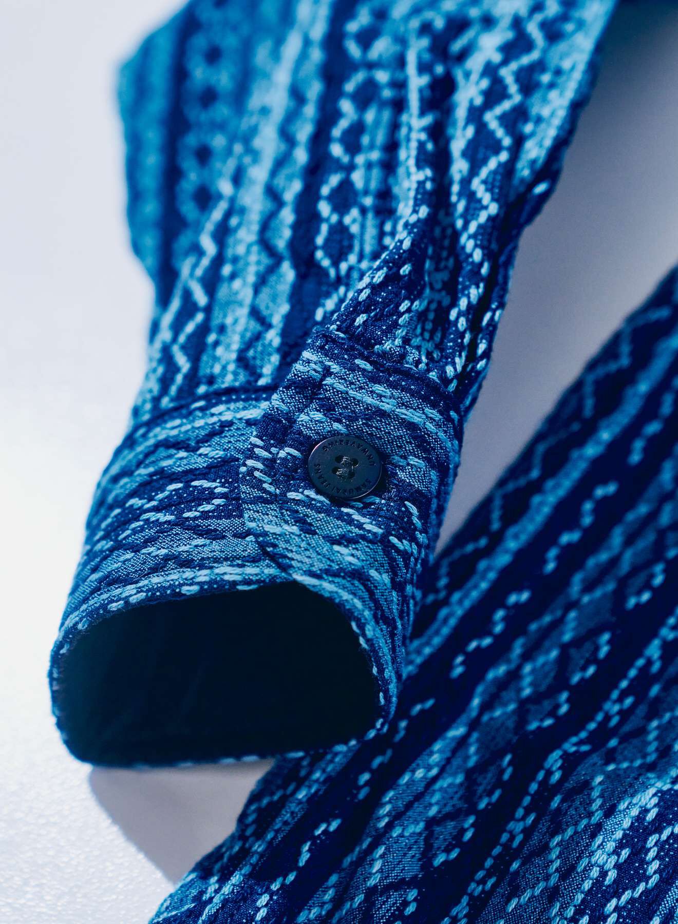 DENIMIO | SSS25-SKS Natural Indigo Stripe Shirt