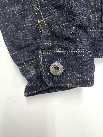 ONI02527P-KASURI 17oz ONI Kasuri Denim TypeⅢ Jacket with handwarmer,, small image number 4