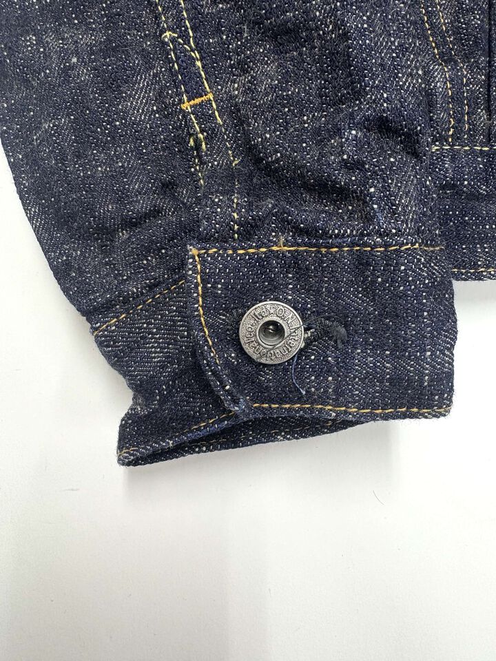 ONI02527P-KASURI 17oz ONI Kasuri Denim TypeⅢ Jacket with handwarmer,, medium image number 4