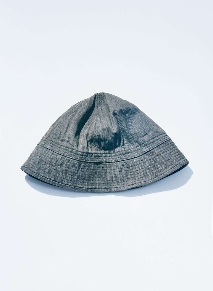 SWC401MH-HB 13oz "GRAY NEP" HBT MILITARY HAT (BLK),BLACK, medium image number 6