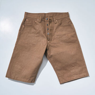 S310SP 15OZ JEANS SHORT PANTS (INDIGO, KHAKI),KHAKI, small image number 0
