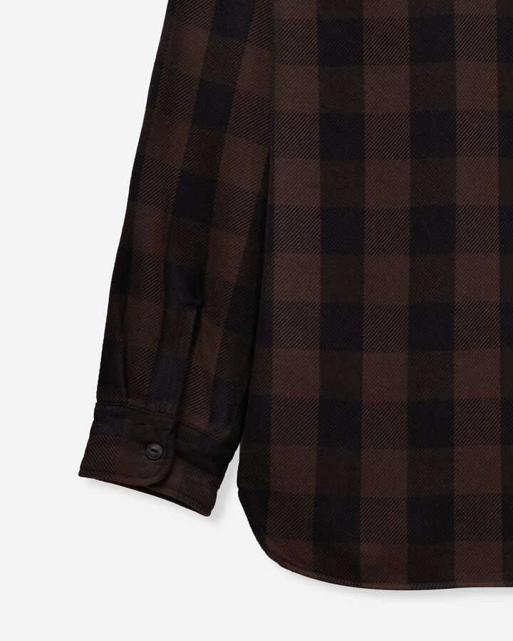 MMLS6002 BLOCK CHECK L/S SHIRT,NAVY, medium image number 17