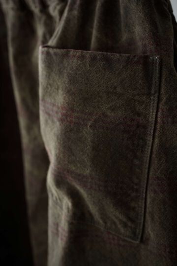 【CAPERTICA】CAP708PT08 Natural Dyed Check / Peg Top Easy Pants,BENGARA, small image number 16