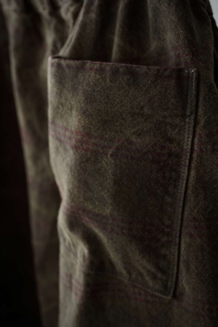 【CAPERTICA】CAP708PT08 Natural Dyed Check / Peg Top Easy Pants,BENGARA, medium image number 16
