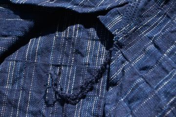 SSS21IK PURE INDIGO ICHIMATSU WORK SHIRT-INDIGO KOUSHI-XS,INDIGO KOUSHI, small image number 7