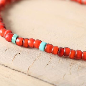 【NORTH WORKS】BR-8801W ANTIQUE BEADED BRACELET,RED, small image number 1