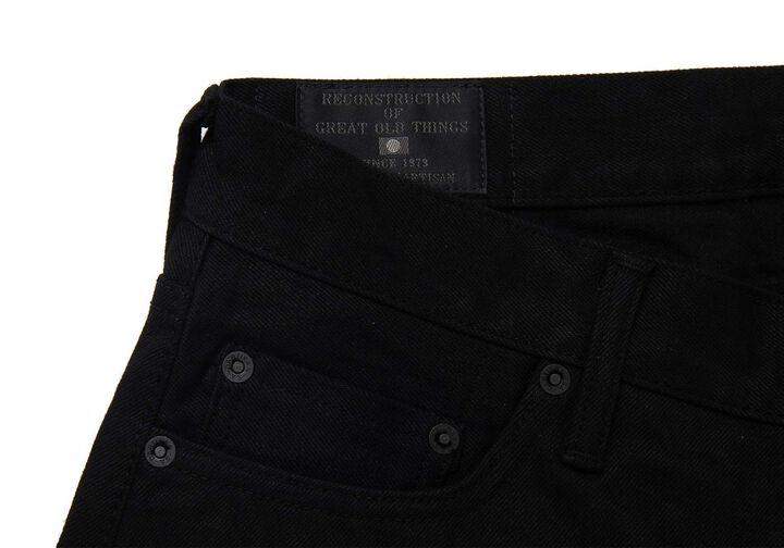 D1899 13.5oz Kyoto Black Dyeing Jeans Tapered fit,, medium image number 3