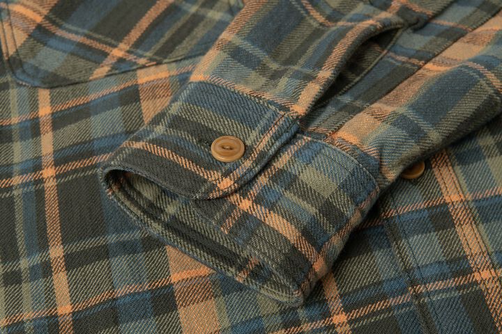 5752 Flannel Check Shirt,ORANGE, medium image number 7