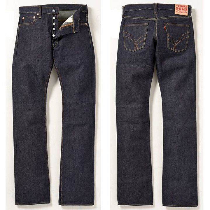 THE STRIKE GOLD SG3109 17oz super tight Straight Jeans ( Non Wash
 One Washed),, medium image number 2