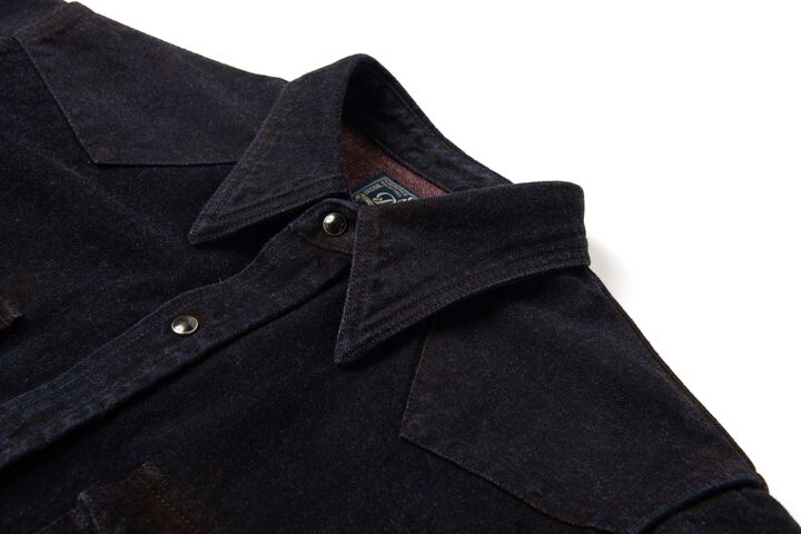D5727 12oz Bengara Dyed Denim Western Shirts,, medium image number 4