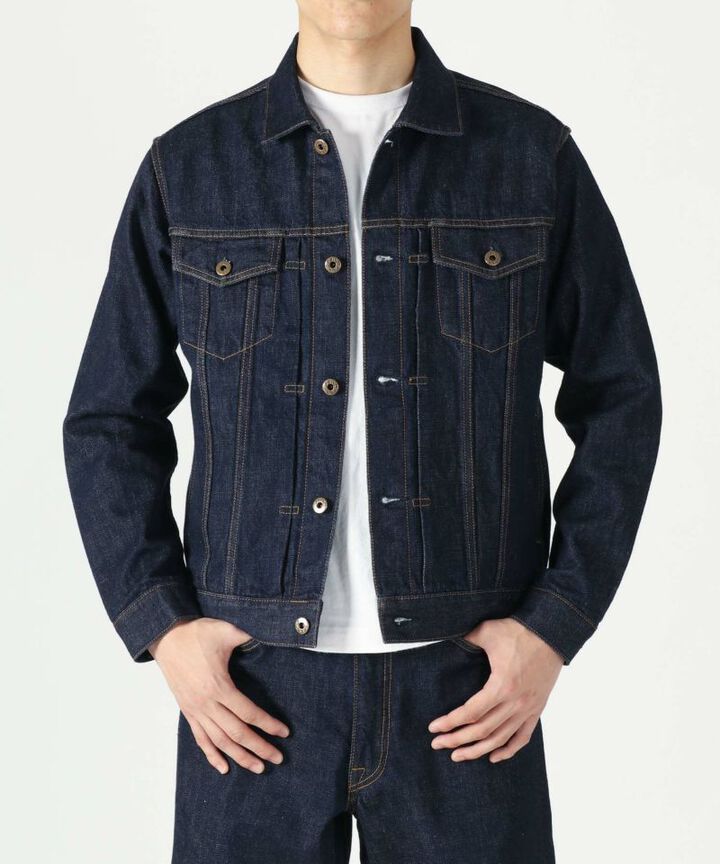 JBGJ1004 12.5oz Type 4th Denim Jacket,INDIGO, medium image number 1