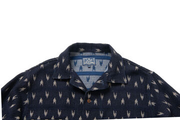 5712 Arrow Kasuri Indigo Sashiko Shirts,INDIGO, small image number 2