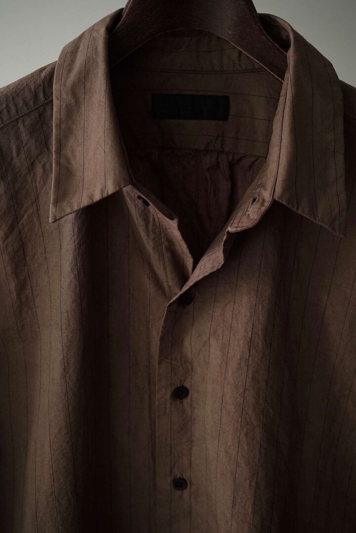 245SH03 Cotton/Linen Stripe / The Shirts,KAKISHIBU, medium image number 5