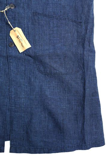 03-6035 shop coat (101 INDIGO CHECK),, small image number 5