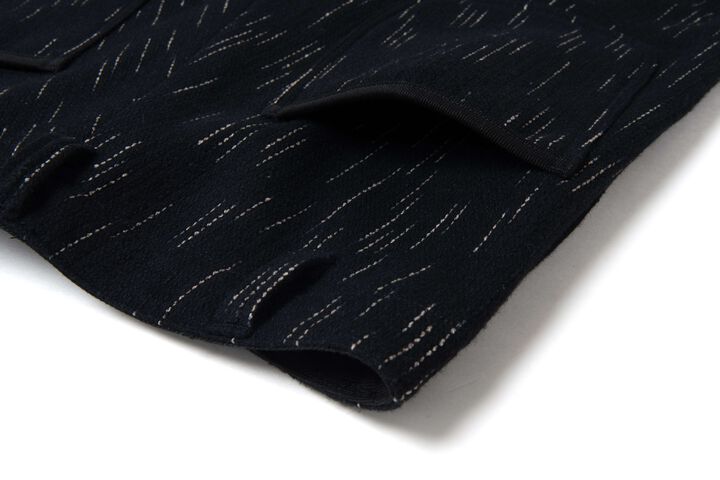 1906 Kasuri Dyed Beach Cloth Trousers Wide Straight,BLACK, medium image number 6