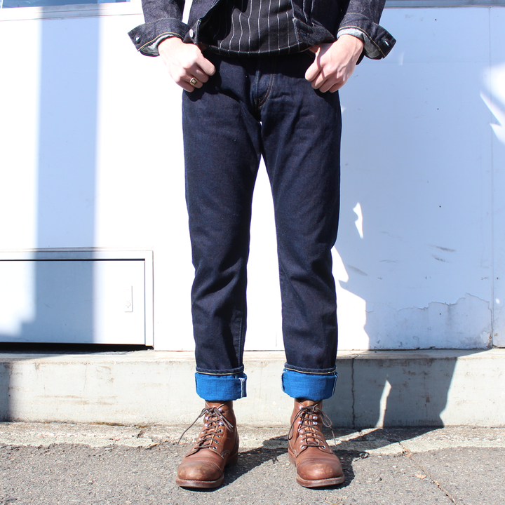 Momotaro Jeans DE004 denimio collab. original cobalt blue selvedge 14oz slim tapered