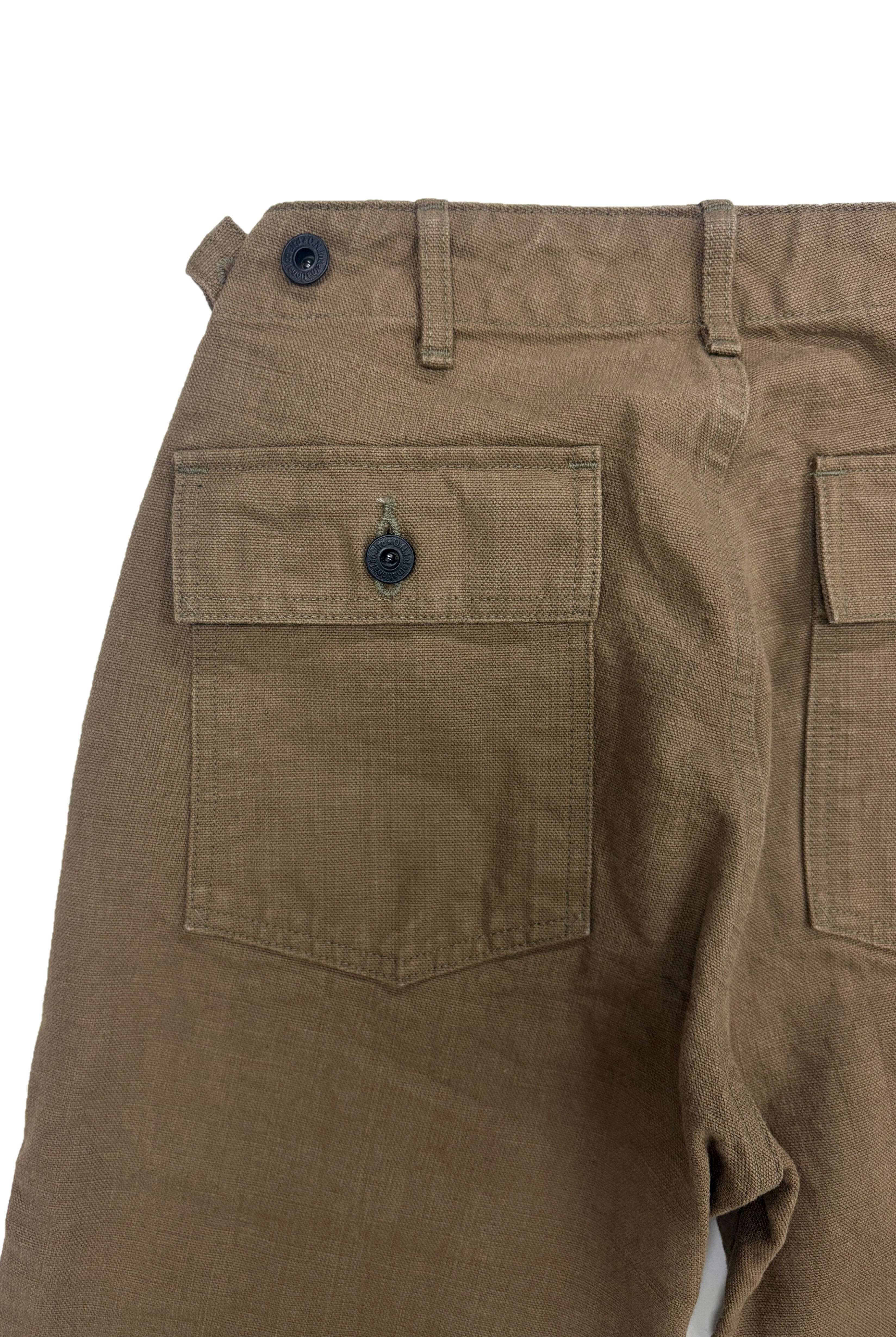 DENIMIO | ONI207-HOX-BRK 13oz Sulfur dye Heavy Oxford Brown Khaki