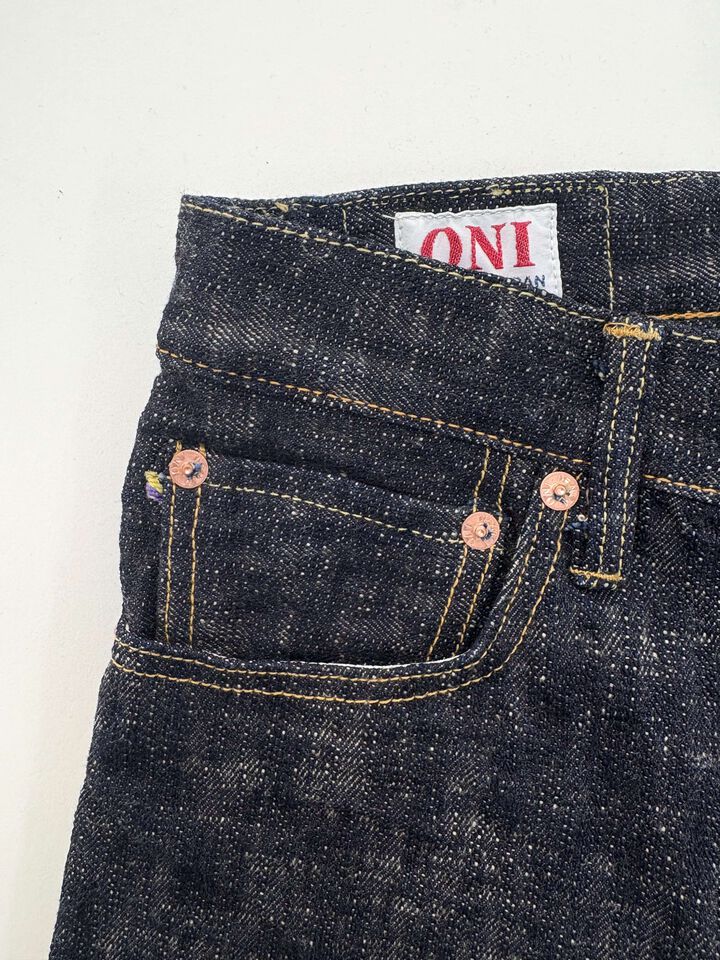 ONI505-KASURI 17oz ONI Kasuri Denim Retro style Regular Straight,, medium image number 4