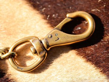 13AD-370 Brass Wallet Chain -Mary & Diamond-,, small image number 3