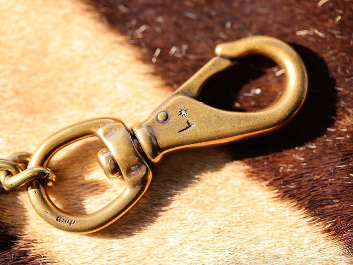 13AD-370 Brass Wallet Chain -Mary & Diamond-,, medium image number 3