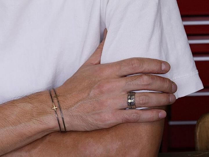 HYAS-271 Brass Cross Double Ring,, medium image number 12