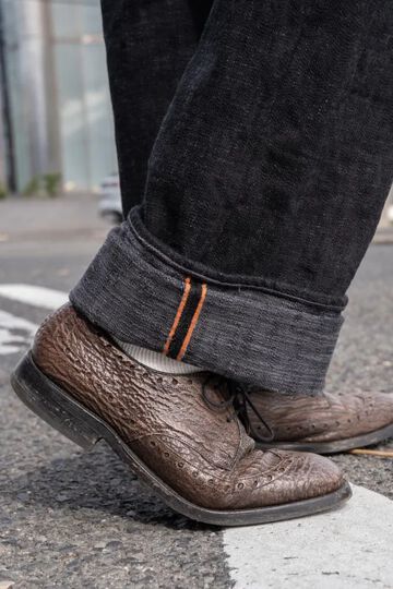 GZ-HRJSK-BK 15oz Skein (Kase) Dyed Heritage Jeans (Black),, small image number 12