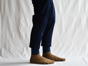 NK0702 WOOL COTTON BOOTS SOCKS-MUSTARD-M,MUSTARD, small image number 7